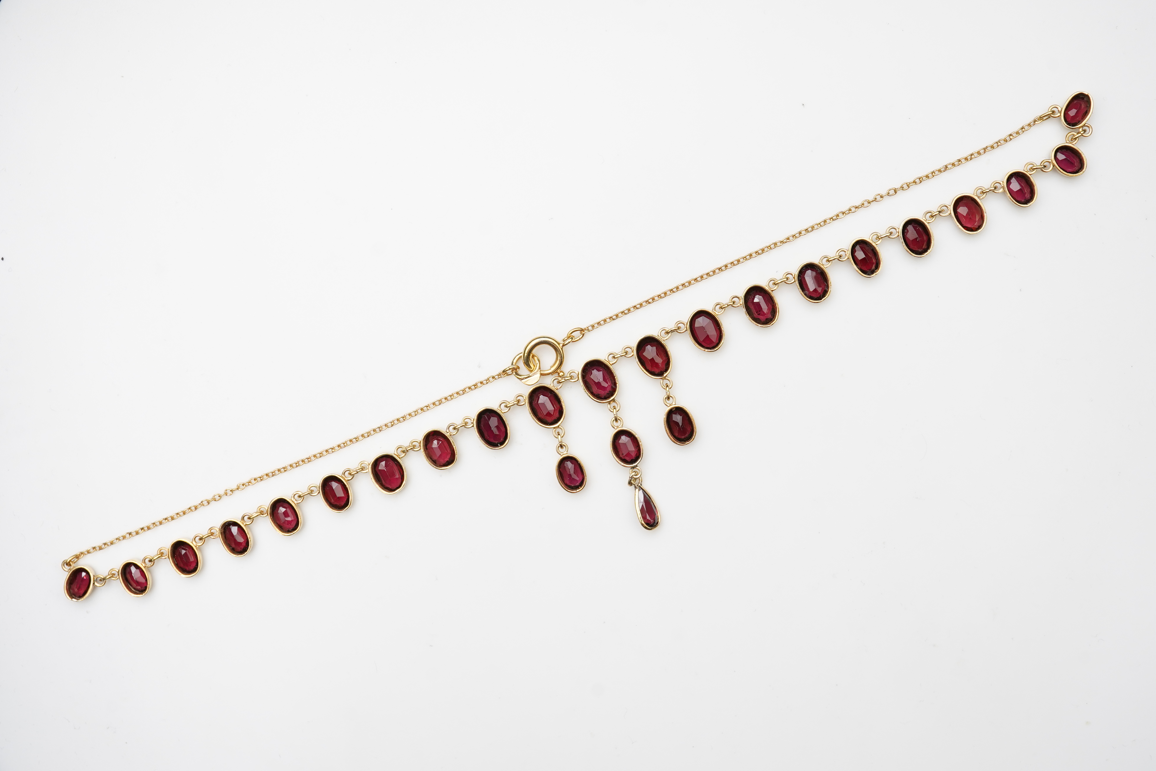 A garnet necklace